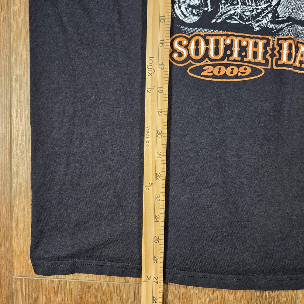 Sturgis 2009 Rally T Shirt Mens L Black Eagle Mount Rushmore Biker Y2K - Picture 5 of 7